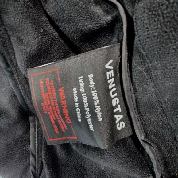 Venustas Vest Mens Medium Black Heated Puffer Insulated Warming Outdoor - Picture 9 of 12